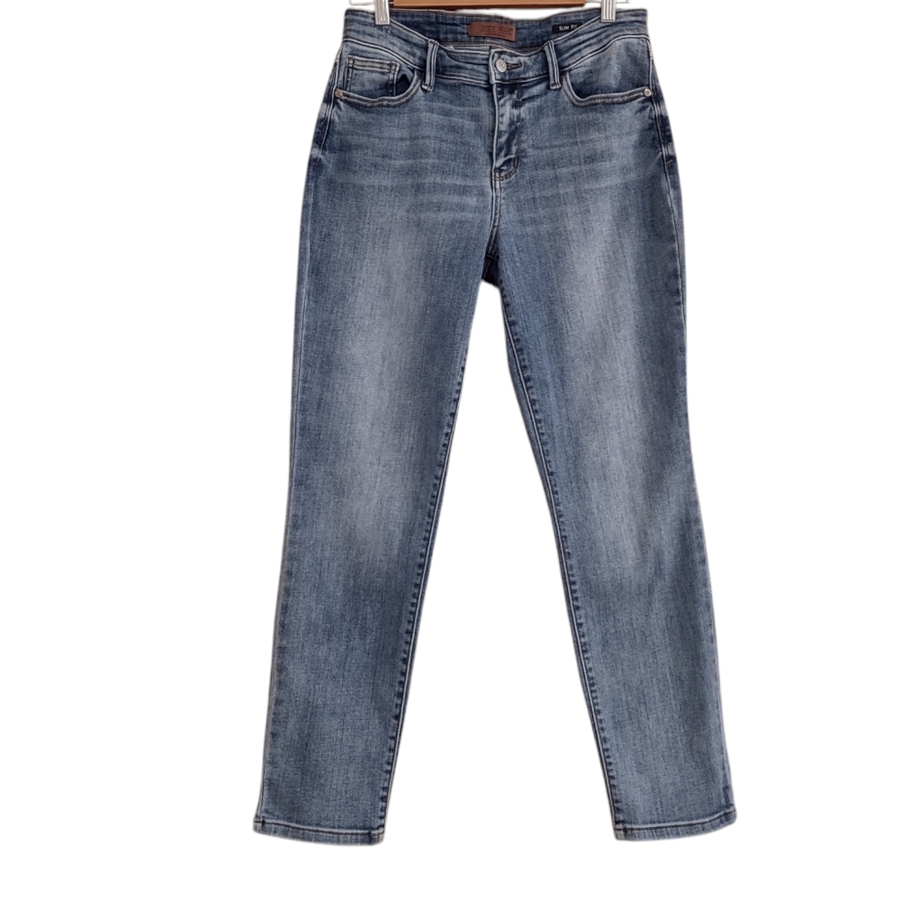 Judy Blue Mid Rise Cell Phone Pocket Slim Fit Jeans